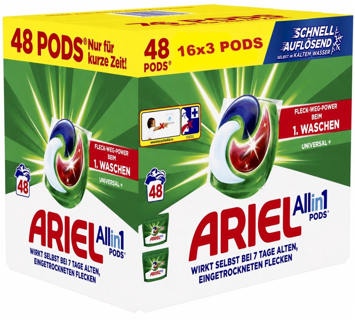 Ariel All in 1 wasmiddel Universele+ 48 PODS — afbeelding 1