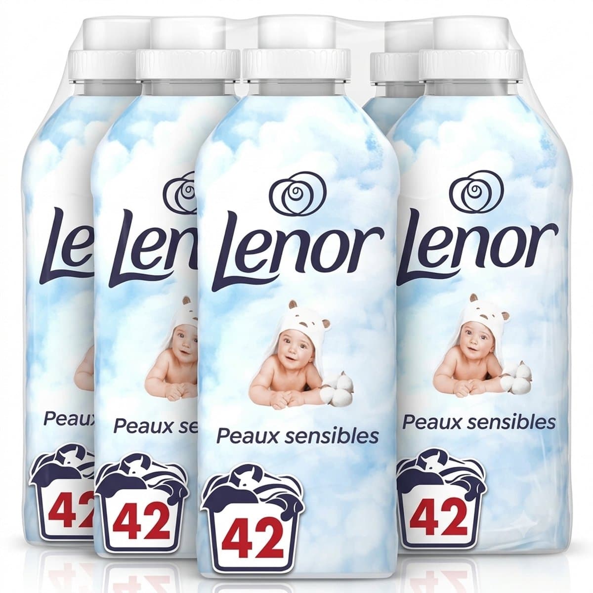 Lenor Caresse Sensitive Wasverzachter - Hypoallergeen - Voordeelverpakking 6 x 40 wasbeurten — afbeelding 1