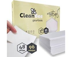 CleanBee Wasstrips Wasmiddeldoekjes 96 Wasbeurten Geurloos Wasvellen Wasdoekjes Wasmiddel Detergent Sheets Laundry Strips Voor alle kleuren was
