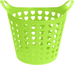 Excellent Houseware Flexibele wasmand - groen - 26 liter - kunststof - 40 x 42 cm — thumbnail 1