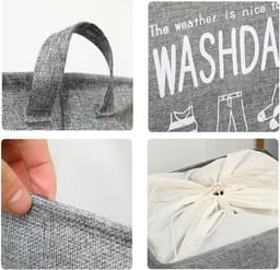 SUNMOOL Wasmand - Waszak - Laundry bag - Laundry basket - Opvouwbaar - 100 Liter - Roze — thumbnail 3