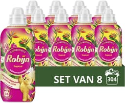 Robijn - Wasverzachter - Tropical - 8 flessen - 304 wasbeurten - Voordeelverpakking — thumbnail 1