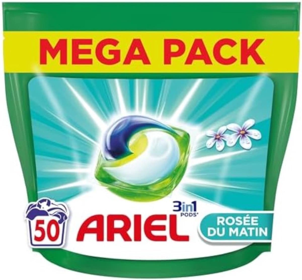 Ariel Original - Ochtenddauw - Wasmiddelcapsules - 3in1 Pods - Witte en Gekleurde Was - 50 Wasbeurten — afbeelding 1