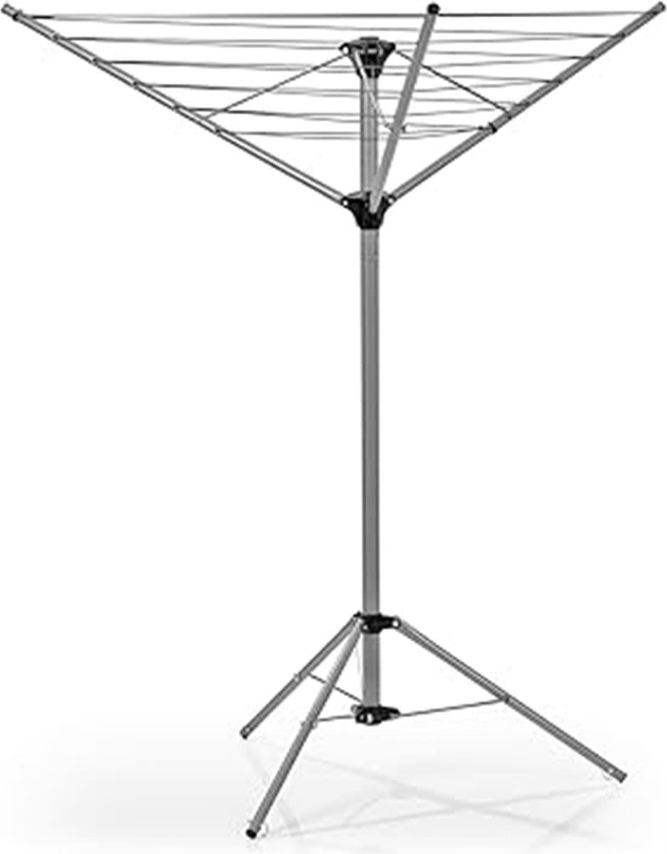 DailySupplies® Droogmolen met Voet voor Camping & Thuis - Wasrek Staand - Droogrek Inklapbaar - Grijs — afbeelding 1