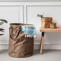 Ronde Wasmand - Gemaakt Van Wasbaar Papier - 75 L - Bruin — thumbnail 1