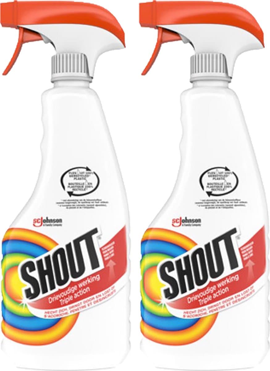Mr Muscle Shout Vlekkenoplosser Triple Action - Spray - 2 x 500 ml — afbeelding 1