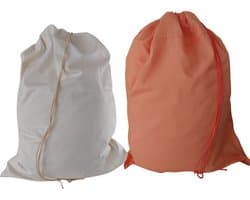 Bluvardi katoenen waszakken set van 2 stuks - XXL -natural cotton -oranje