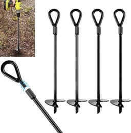 Set van 4 stuks - Grondankers 38 cm lang en 12.7 cm dik - Heavy duty voor tenten, luifels, schuren, trampoline en schommels — thumbnail 1