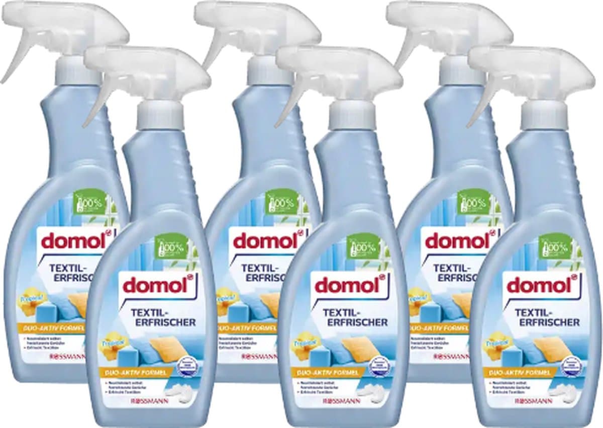 Domol Textielverfrisser Spray - Tropical - VOORDEELVERPAKKING | 6x 500ml | Verwijdert nare geuren — afbeelding 1
