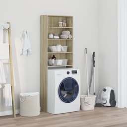 Wasmachine ombouw - Kast - Opbouwmeubel - Verhoger - Wasmachine meubel - Opbergkast - Hout - Sonoma Eiken — thumbnail 1