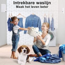 DD Droogrek Muur - Droogrek wand - Wasrek Muur - 2 Lijnen - Wit — thumbnail 4
