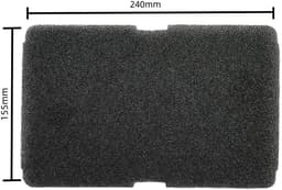 10-stuks wasmachine sponsfilter - Vervangend filter - Voor Beko, Grundig, Blomberg drogerfilters - Droger, droger, verdamper schuimfilters - Wasmachine filteronderdelen - Drogerfilter - Droger accessoires - Zwart — thumbnail 2