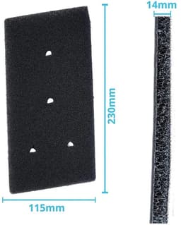 Bramokava 1x Filter geschikt voor Droger Whirlpool Bauknecht Ignis ( met 4 gaatjes) - 481010345281 - 8015250474909 - 481010716911 - 220 x 110 mm - Spons Foam Schuimfilter — thumbnail 3