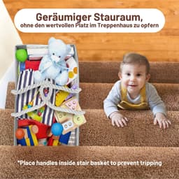 L-vormige Opvouwbare Mand voor Trappen - Beige — thumbnail 5