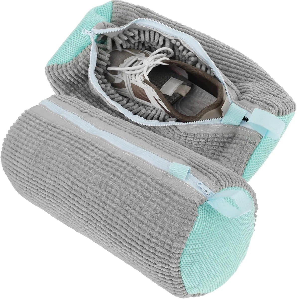 Herbruikbare Waszak voor Schoenen - Ideaal voor Sneakers en Hardloopschoenen - 2 Stuks - Grijs — afbeelding 1