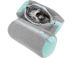 Herbruikbare Waszak voor Schoenen - Ideaal voor Sneakers en Hardloopschoenen - 2 Stuks - Grijs