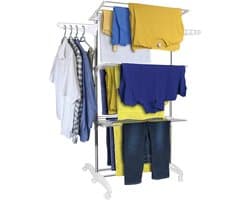 Wasrek extra groot met 3 niveaus - inklapbaar - ruime droging