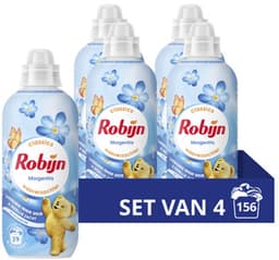 Robijn - Wasverzachter - Morgenfris - 4 flessen -156 wasbeurten - Voordeelverpakking — thumbnail 1