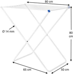 Ruimtebesparend Opvouwbaar Droogrek - 8 Meter Drooglengte, 10 kg Belasting, Lichtgewicht en Eenvoudig Opslag — thumbnail 3