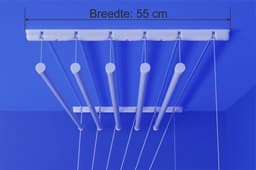 Heavy-duty Ruimtebesparend Plafond Droogrek - 6 stangen elk 140 cm lang — thumbnail 2