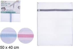 Stevige Waszak voor delicaat wasgoed - 2x - lingerie/bh waszak - wit - 50 x 40 cm — thumbnail 3