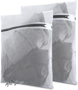 Mrs. Jones Functionele Mesh Waszakken Met Ritsen - Duurzaam Wassen Pouch Voor Wasmachine - Dikkere BH Wassen Zak Voor Het Reinigen - Mannen Vrouwen Blouse Kousen Ondergoed Baby Kleding . — thumbnail 1