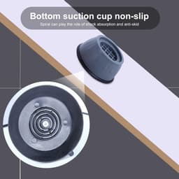 wasmachine dempers - 4 stuks - Wasmachine Verhoger - trillingsdempers - Binnendiameter 5cm*onderkant 8cm - Anti Slip Trilmats - Schokdemper - Wasmachine Trillingsdempers - rubberen pad - klein — thumbnail 3