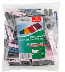 Wasknijpers - 50x stuks - kleurenmix fel - kunststof - groot formaat van 8 cm — thumbnail 4