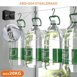 ApexArte® Waslijn Uittrekbaar - Wanddroogrek - Wasdraad — thumbnail 3