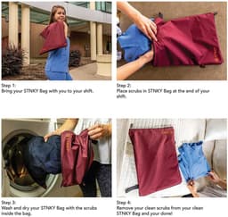 STNKY Pro edition Wasbare sport-, reis-, wastas XL - Bordeaux - 26 liter - Geurloos — thumbnail 4