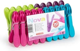 PlasticForte Wasknijpers - 80x stuks - XXL size - 8,5 cm - kunststof - metalen veer — thumbnail 2