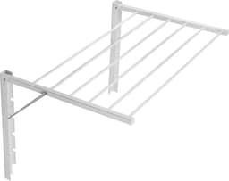 Droogrek - Opklapbare badkamerdroger aan de muur gemonteerd - 100 cm wit — thumbnail 1