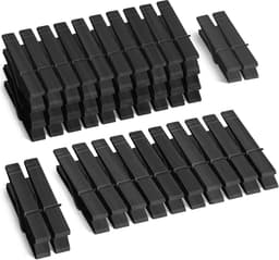 Stevige Houten Wasknijpers Zwart - 48 Stuks - Kleding Ophangen & Knutselen — thumbnail 1