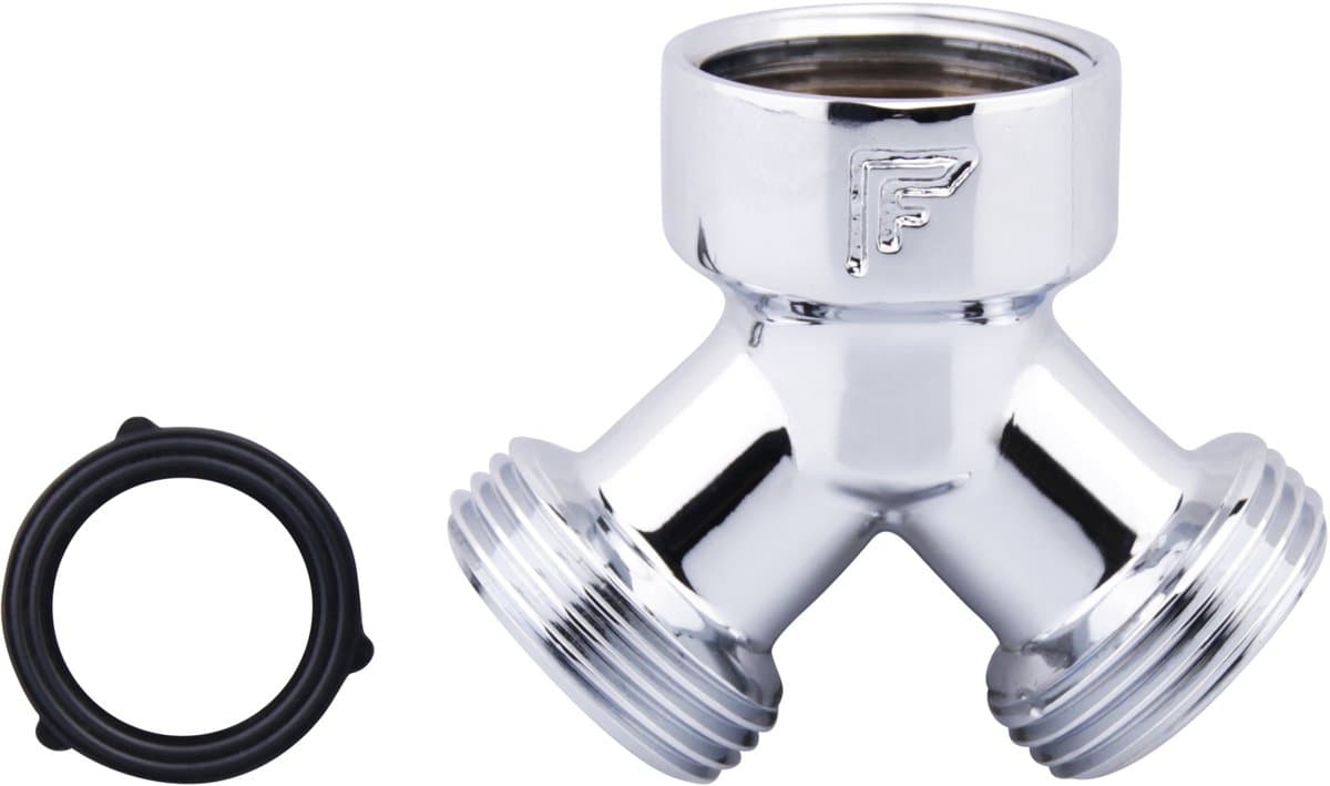 Fyveli - Y-stuk Kraansplitter - 3/4" - Verchroomd Messing - Waterverdeler Wasmachine en Vaatwasser — afbeelding 1