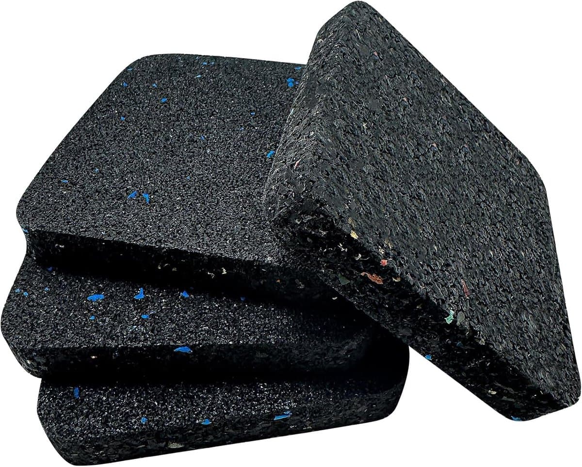 Famanu – Anti-trillingsmat - 4 stuks - dempingsmat - 9 cm x 9 cm - antislip rubberen mat - geluidsreductie pads — afbeelding 1