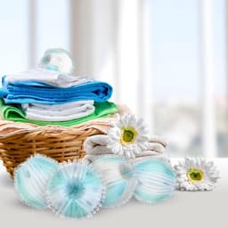 12 stuks - Wasbollen - Anti-Kluwen Pluisbal Wasballen - Nylon Wasmachine Ballen voor Hondenhaar, Pluisjes en Diepere Reiniging - Herbruikbare Drogerballen Alternatief - Groen — thumbnail 2