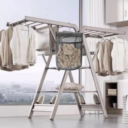 KIAYOO Wasknijpertas,Knijpertas Opbergzak Hangzak Klemzak Klemmand Douchetas voor Wasruimte Badkamer Balkon Binnen en Buiten Gebruik,Grijs — thumbnail 2