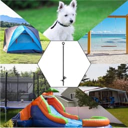 4 stuks 46 cm grondankers voor zware omstandigheden bij harde wind - grondpennen met schroefbevestiging voor stacaravans, schommels, tenten, carports en tuinhuisjes — thumbnail 4