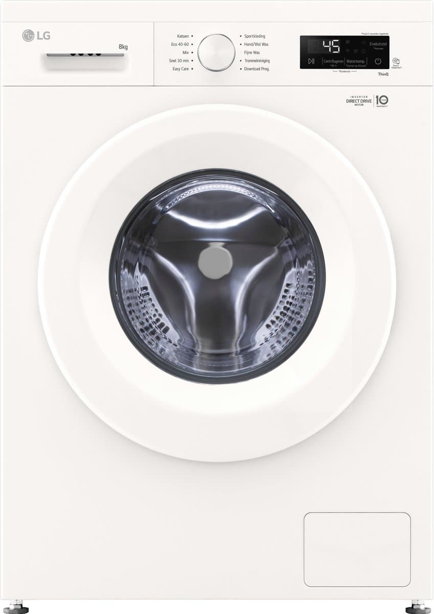 LG F4X1008NWH -  Wasmachine Voorlader - 8 kg - 1400 rpm - 75 dB — afbeelding 1