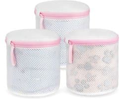 3-delige Mesh BH Waszakken - waszak - Waszakken - Cilindrische Ritsen - Wasmachinetas - voor Beha, Ondergoed, Sokken, babykleding, fijne kleding, Reiswasserij - Organisatie