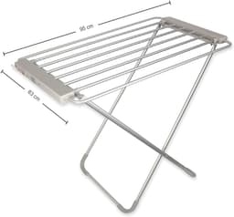 VH Supplies®Elektrisch Droogrek - Verwarmd Droogrek - Wasrek - 8 Stangen - 63 x 95 x 74 cm — thumbnail 3