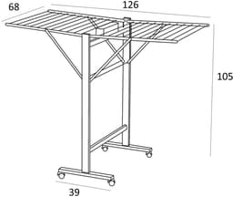 ARIT - Droogrek RONDINE – 13 meter ophangdraad – Massief beuken - Made in Italy - Arredamenti Italia — thumbnail 5