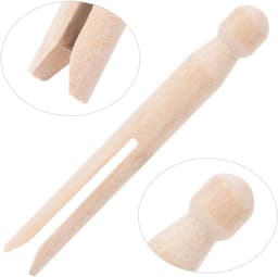 Wasknijpers van Hout - Kledingklemmen - Handgemaakt voor Kledingopslag en -drogen — thumbnail 5