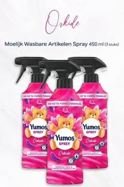Yumos Spray Orkide 3x 450 ml – Textielverfrisser – Langdurige Luxe Geur & Directe Opfrissing — thumbnail 1