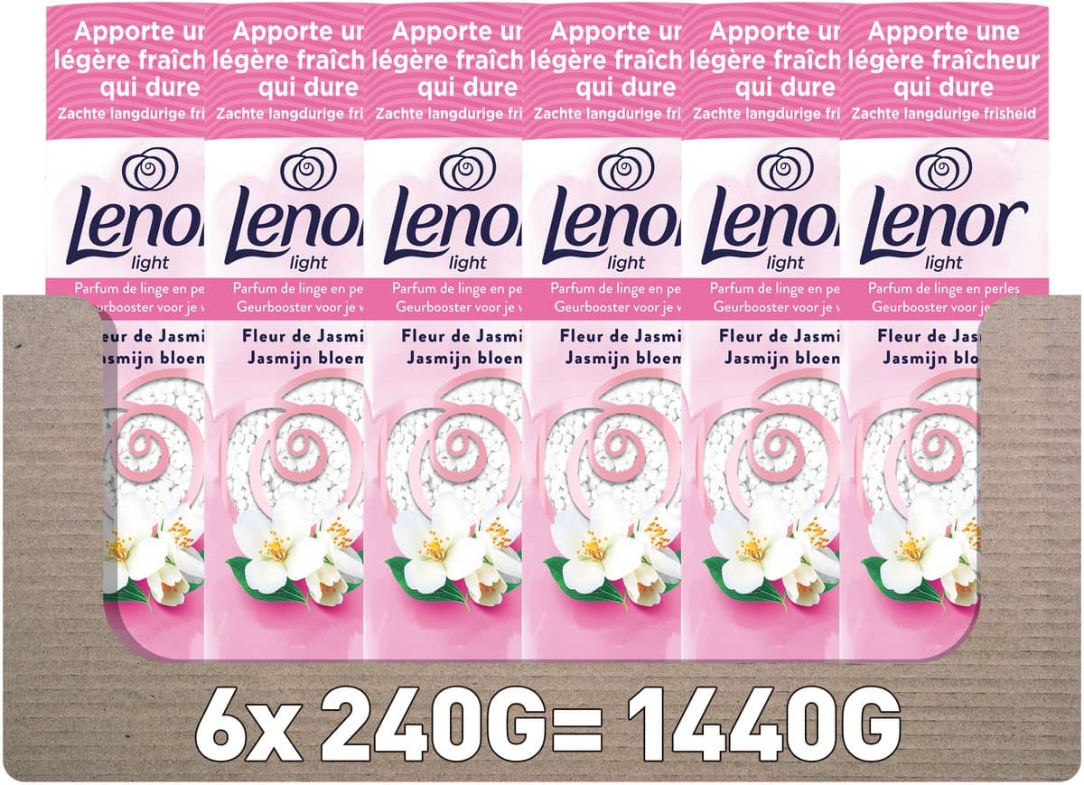 Lenor Light Geurbooster Jasmijn Bloem - 6 x 240 gram - Wasparfum — afbeelding 1