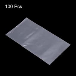 100 PCs Duidelijke Vlakke Open Plastic Poly Zakken 3x6 Inch 1.6 Mil Verpakkende Zakken voor Voedsel, Huis, Collectibles Opslag, Bewijzen Brood, Deeg — thumbnail 3