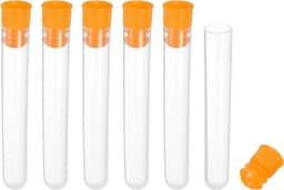 3 "Lengte Plastic Naainaald Opberghouder, 6 Stks Draagbare Matte Borduurwerk Naald Pin Tandenstoker Opslag Buizen Case voor Craft Breien, Oranje — thumbnail 1