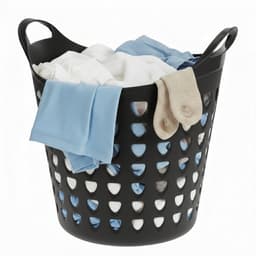 Excellent Houseware Flexibele wasmand - zwart - 26 liter - kunststof - 40 x 41 cm — thumbnail 1