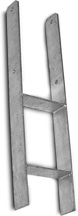 H-anker Paaldrager - Paalanker H-drager - Stevig Fundament Bouwen - Thermisch Verzinkt Staal - 600mm Lengte 91mm Vork — thumbnail 1