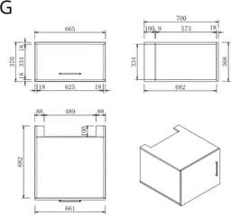 Wasophoogte® Wasmachine Kast Paris - Wasmachine verhoger - Wasmachine ombouw - 700(D)*1265(B)*2350(H) mm - Taupe — thumbnail 5